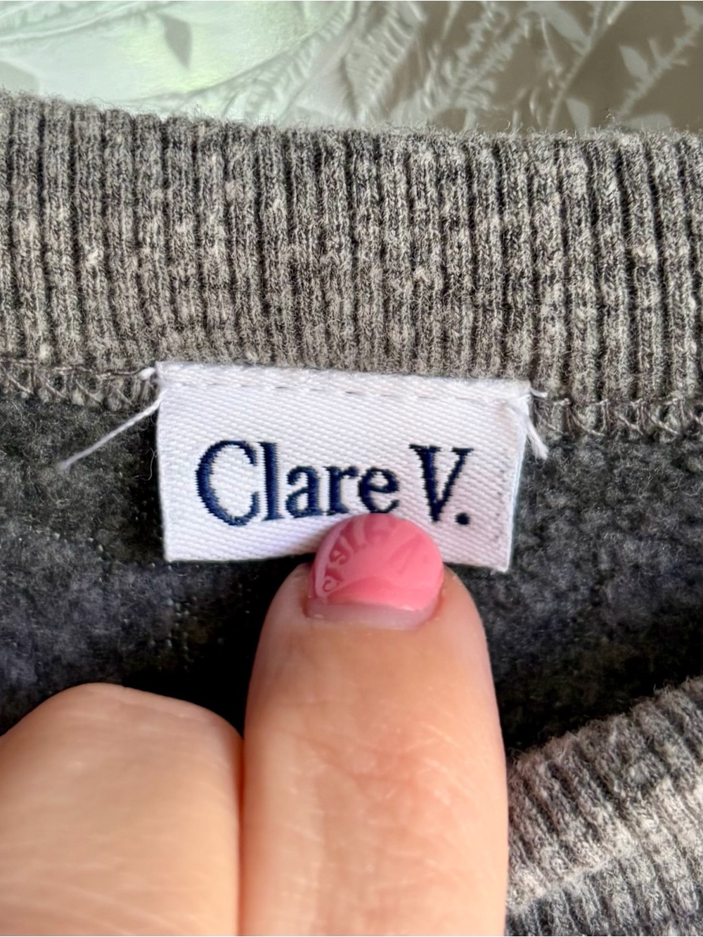 Clare V Gray + Black Graphic Crewneck Sweatshirt - Picture 4 of 13